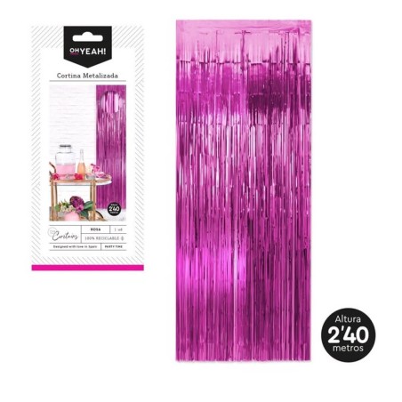 CORTINA ROSA METALIZADA 0.90X2.4M 