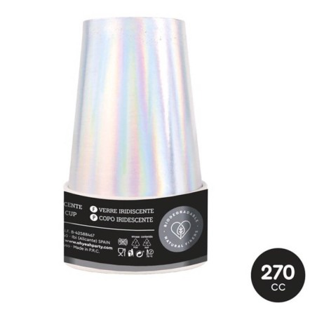 VASOS CARTÓN IRISDISCENTE 270CC/6UND