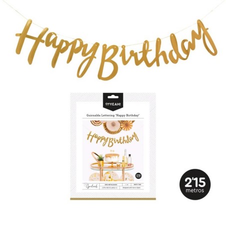 GUIRNALDA HAPPY BIRTHDAY ORO 2.15M 