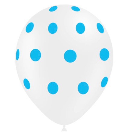 8 GLOBOS LUNARES AZULES 30CM