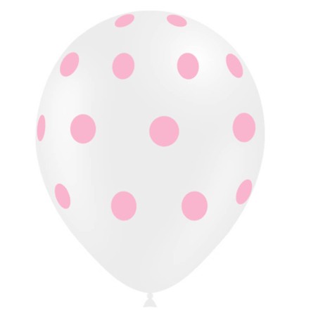 8 GLOBOS LUNARES ROSAS 30CM