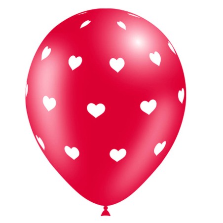 8 GLOBOS CORAZONES 30CM 