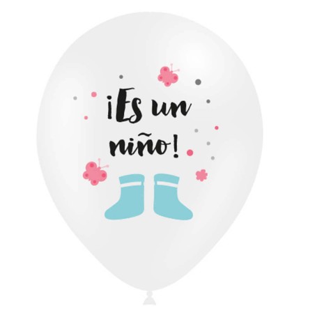 8 GLOBOS ES UN NIÑO 30CM