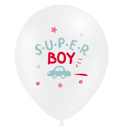 8 GLOBOS SUPER BOY 30CM 