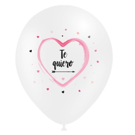 8 GLOBOS TE QUIERO 30CM 
