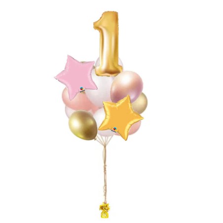 RAMO 1 NUMERO +2 ESTRELLAS +9 GLOBOS LATEX