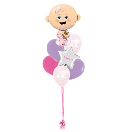 RAMO BEBE NIÑA + ESTRELLA +5 LATEX