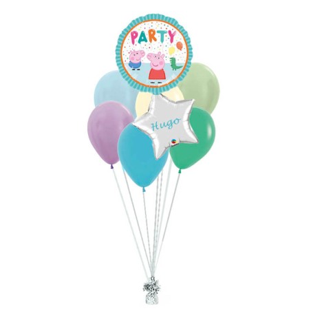 RAMO PEPPA PIG AZULES + ESTRELLA+ 6 LATEX