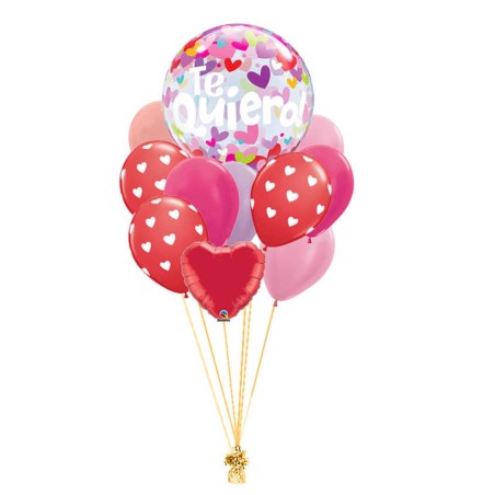 RAMO TE QUIERO + 9 GLOBOS LATEX