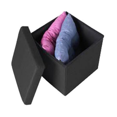 PUFF NEGRO 37.5X37.5CM PLEGABLE