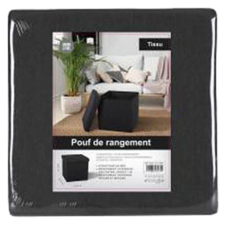 PUFF NEGRO 37.5X37.5CM PLEGABLE