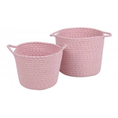 CESTO COLORES ROSA, AZUL, BEIGE O GRIS.