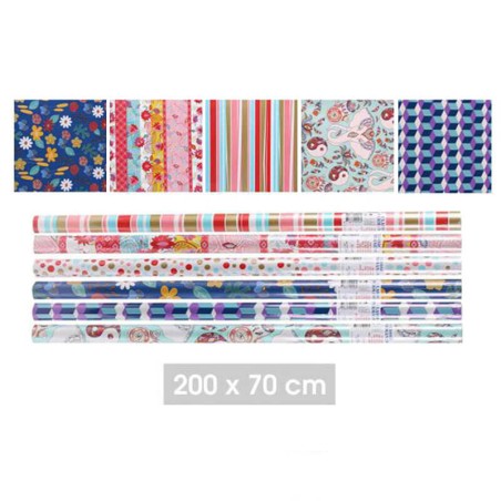 PAPEL REGALO 70X150CM HOLOGRAFICO 