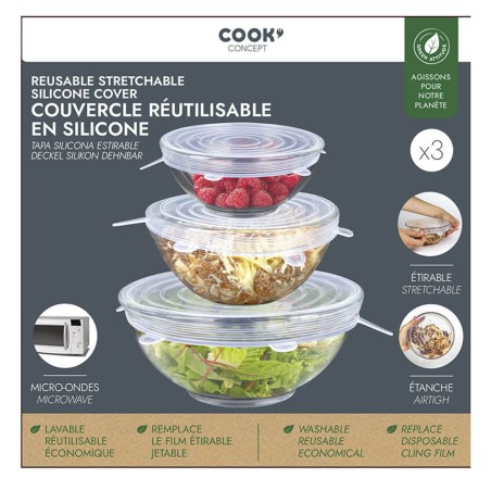 TAPAS DE SILICONA 14,5CM/16,5CM/20,5CM