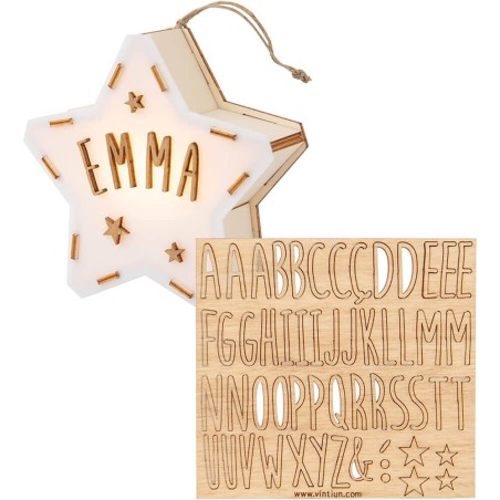 Mini Estrella Personalizada + Letras