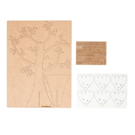 KIT ARBOL + BOLAS BLANCAS LETRAS