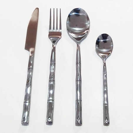 CUBERTERIA 24 PIEZAS ACERO INOX BAMBOO