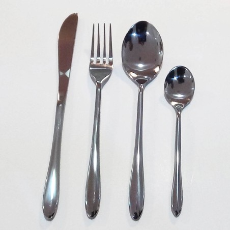 CUBERTERÍA ACERO INOXIDABLE ELAINE 24 PIEZAS