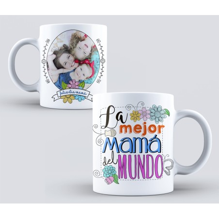 Taza personalizada con foto - Mamá mundo