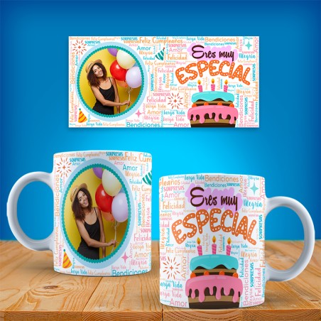 Taza personalizada foto cumpleaños - Eres muy especial