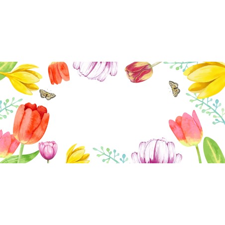 Taza personalizada con nombre - Tulipanes