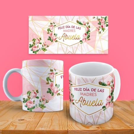 Taza personalizada - Flores geometric