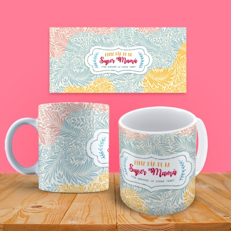 Taza personalizada - espigas/flores