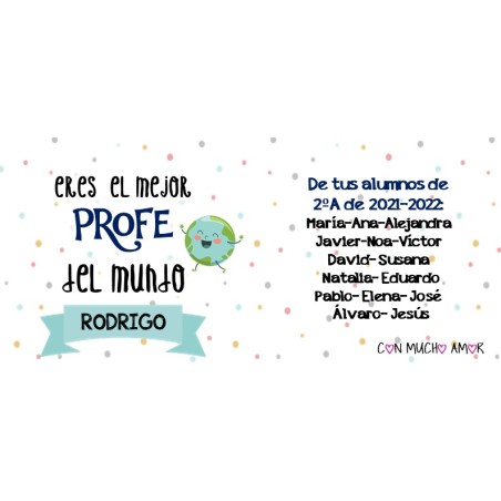 Taza personalizada profesor - Mejor profe del mundo