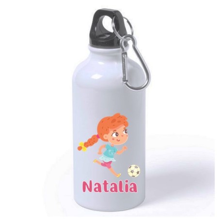 Botella personalizada - aluminio niña futbol 400ml