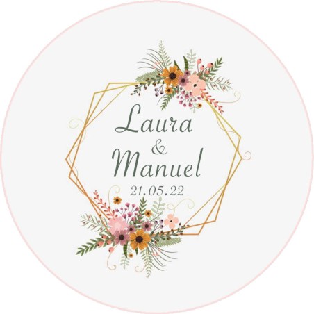 Chapas personalizadas - boda imán 26