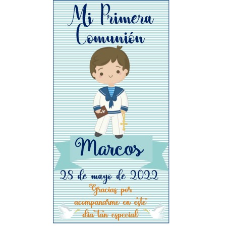 CHAPA IMAN COMUNION 5+RECORDATORIO
