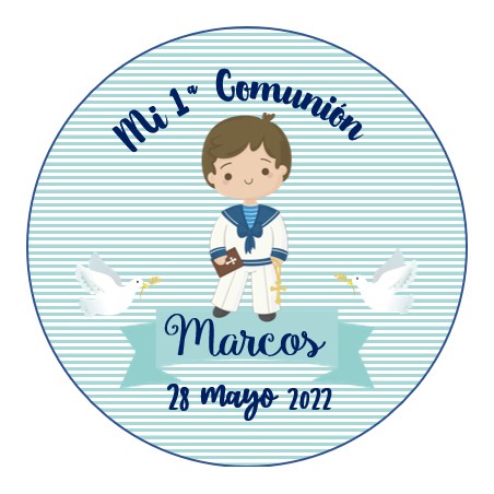 ESPEJO RECORDATORIO COMUNIÓN NIÑO MORENO