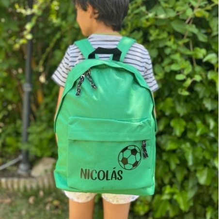 Mochila personalizada verde 28x38x12cm