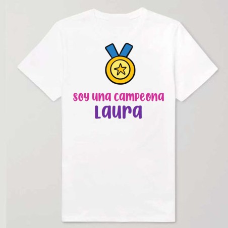 Camiseta personalizada - Medalla rosa