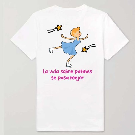 Camiseta personalizada patinadora - niña rubia