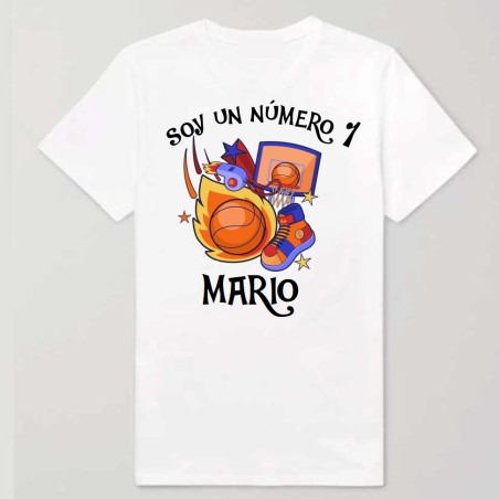 Camiseta personalizada infantil - Baloncesto número1