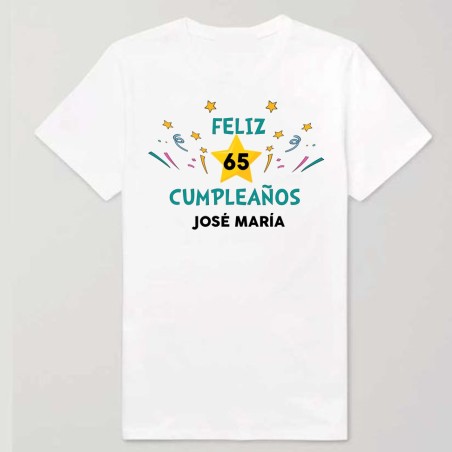 Camiseta personalizada - Feliz cumpleaños estrella