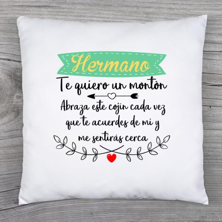 Cojín hermano Te quiero