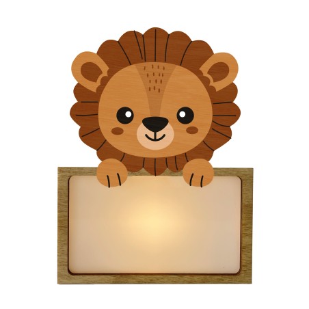 Lampara infantil león personalizable