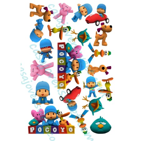 IMPRESIÓN PAPEL DE AZUCAR POCOYO GALLETAS 5CM