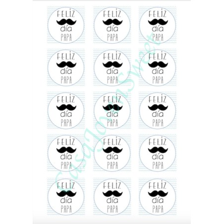IMPRESIÓN PAPEL DE AZUCAR FELIZ DIA PAPA