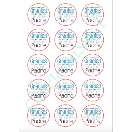 IMPRESIÓN PAPEL DE AZUCAR GRACIAS PAPA 2