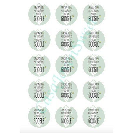 IMPRESIÓN PAPEL DE AZUCAR PAPA GOOGLE