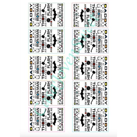 IMPRESIÓN PAPEL DE AZUCAR SUPERO HEROE 5X7CM