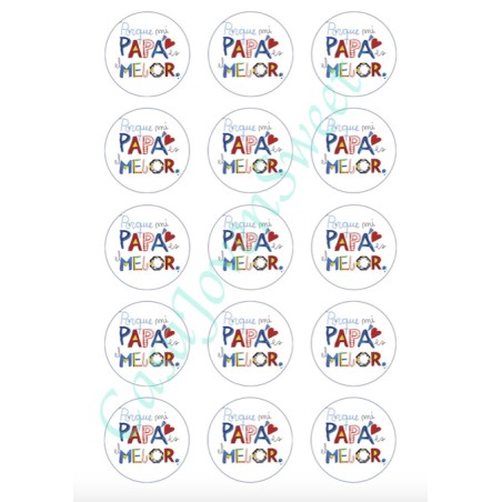 IMPRESIÓN PAPEL DE AZUCAR PAPA EL MEJOR