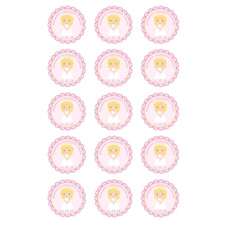 IMPRESIÓN PAPEL DE AZUCAR COMUNION NIÑA 3E