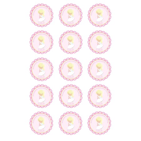 IMPRESIÓN PAPEL DE AZUCAR COMUNION NIÑA 3G