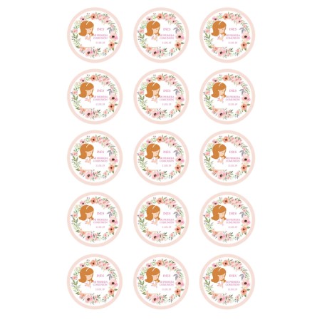 IMPRESIÓN PAPEL DE AZUCAR COMUNION NIÑA 5A