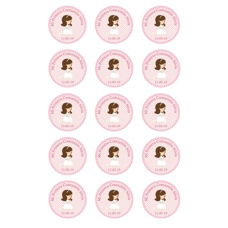 IMPRESIÓN PAPEL DE AZUCAR COMUNION NIÑA 6