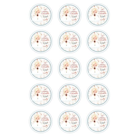 IMPRESIÓN PAPEL DE AZUCAR COMUNION NIÑA 11B